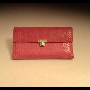 Ralph Lauren Hot Pink Leather Wallet